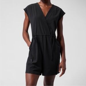 Athleta Marlow Black Romper size xs